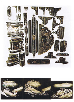 名古屋仏壇　錺金具・蒔絵